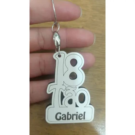 Chaveiros Lembrancinha para festa 18TÃO em mdf.