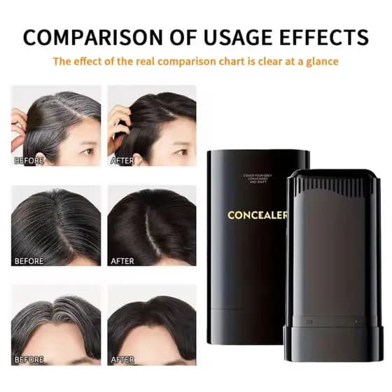 Bastão De Cabelo Com Retoque Rápido De 3 Cores , Cor Para Barba , Portátil , Temporário , Cobertura Rápida , Caneta
