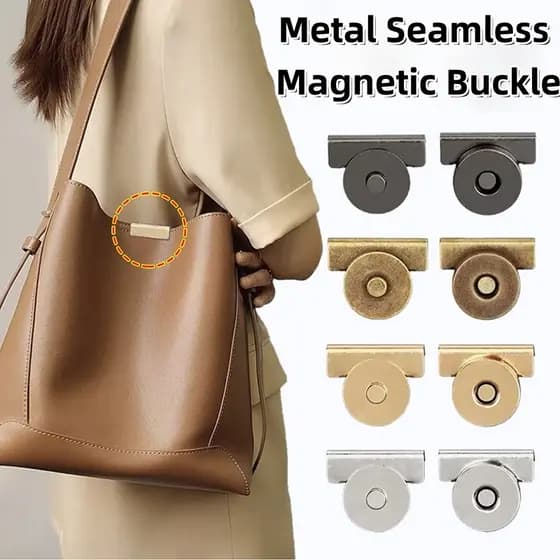 1/2 Pares De Fixadores De Fivela Magnética , Botões De Metal Sem Costura Para Bolsa , Fechos De Pressão , Acessórios De