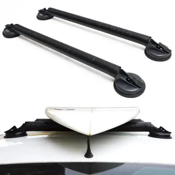 Rack universal de 4 ventosas para teto preto básico 40kg Santo Rack para escadas pranchas caiaque stand up cargas