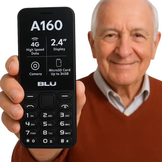 Celular Para Idosos Blu A160 4G Dual Chip com Rádio FM
