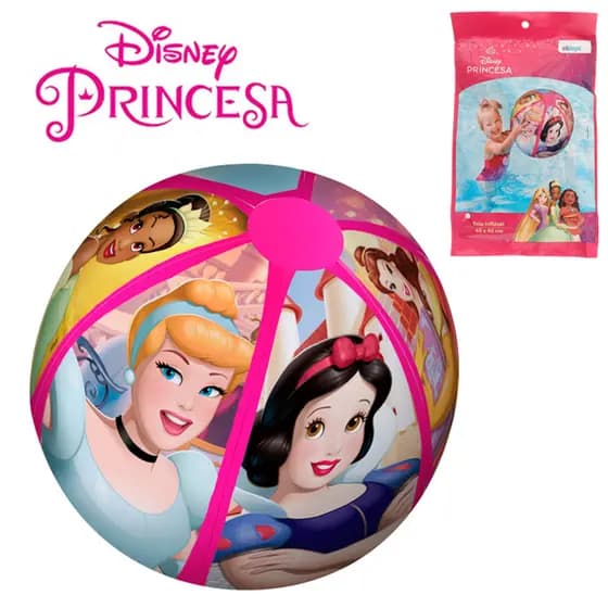 Bola Inflável Infantil Princesas Da Disney 40cm Diversão Praia Piscina - DYIN-126