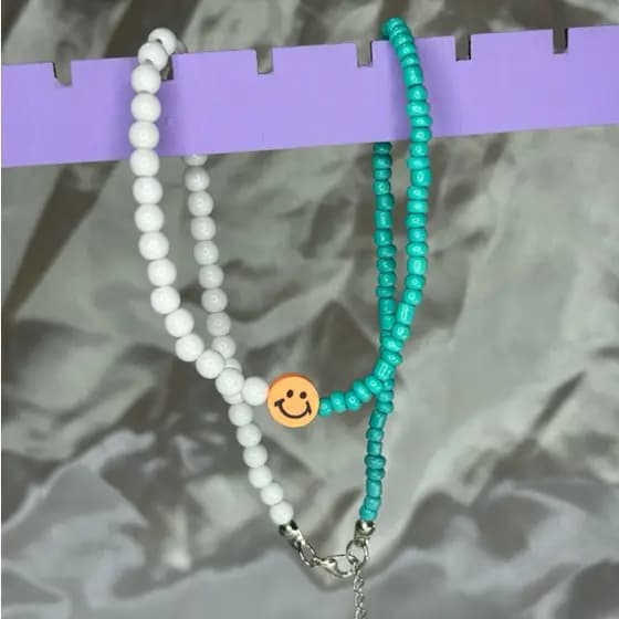Colar Smile Diferentão Miçangas