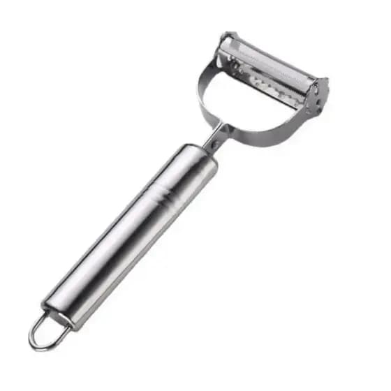 Descascador INOX Legumes Frutas Dupla Lâmina Móvel 2 Em 1 Descascador de Verduras Frutas