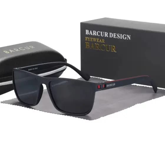 Óculos De Sol Barcur Polarizado TR90 Proteção Uv400 Viagem Pesca