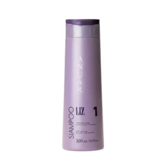 Shampoo para cabelos alisados ou com química 300ml - Linha Liz - Anuar