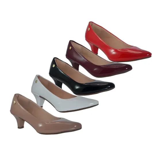 Sapato Scarpin Feminino Salto Fino Verniz Social 6cm