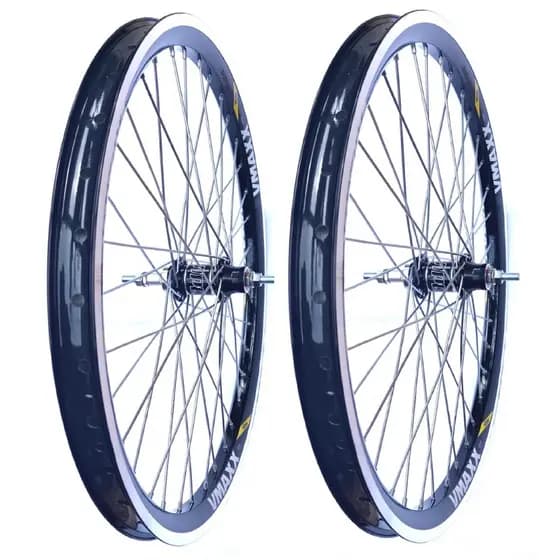 Par De Roda Vmaxx V-brake 36 Furos Aro 24, C/ Raio Fino, Cubo Rolamento Completa