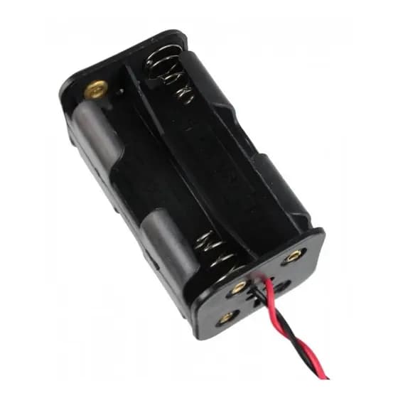 Suporte Porta 4 Pilhas Aa Com Rabicho 4 Slots - Para Projetos