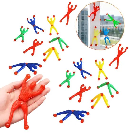 Kit 5 Boneco Gruda e Desce na Parede Ninja Color Homem Aranha