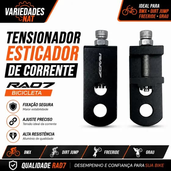 Tensionador Esticador De Corrente rad7 Bicicleta Bike Bmx Dirt Jump Freeride Grau