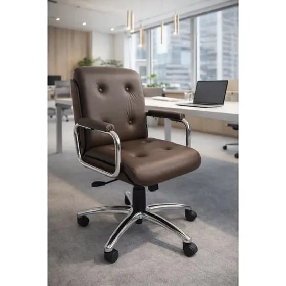Poltrona Premium Design E Conforto Office Marrom