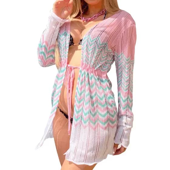 Saída Praia Piscina Tricot Rendado Lindo Feminina