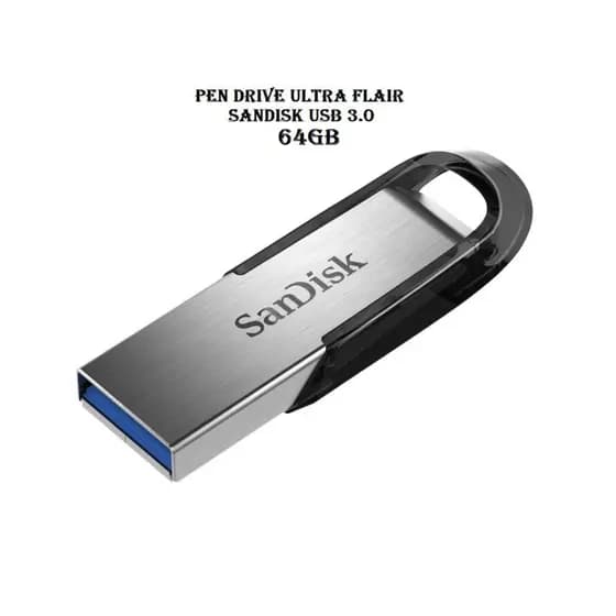 Pen Drive 64Gb Ultra Flair USB 3.0 SDCZ73-064G-G46 Sandisk Flash Drive Memory Pendrive