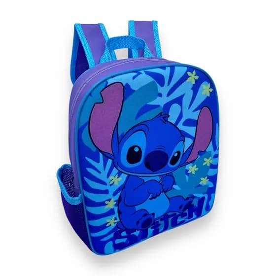 Mochila Infantil Escolar Lilo Stitch Para Creche Passeio Menina Feminina Personagem Desenho Criança Resistente