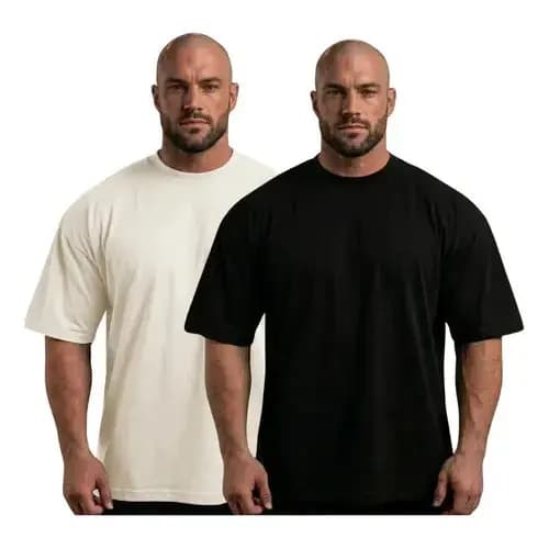 Kit 2 Camiseta Oversized Suedine Masculina Malhão Algodão