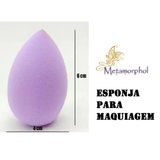 Esponja Para Maquiagem/ Esponja de Rosto Facial Maquiagem Base e Corretivo de Gota d'água corte diagonal - 1 UNIDADE
