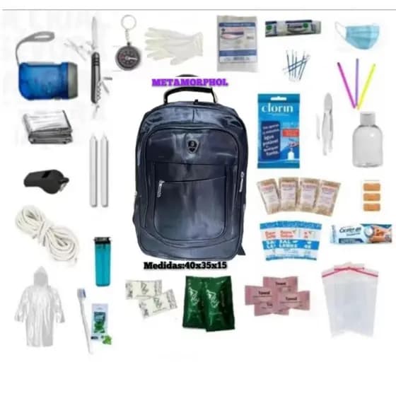 Mochila de Emergência +100 itens Kit sobrevivência Primeiros Socorros ou Somente o kit com + de 100 itens.