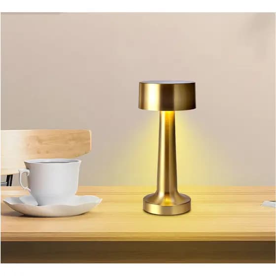 Luminária De Mesa LED Retrô Por Sensor De Toque Recarregável Decoração Charmosa Ideal Para Cabeceiras e Pontos de Luz