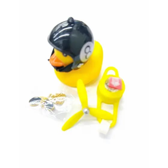 Patinho quebra vento Decoração de bicicleta motocicleta carro com capacete e pisca