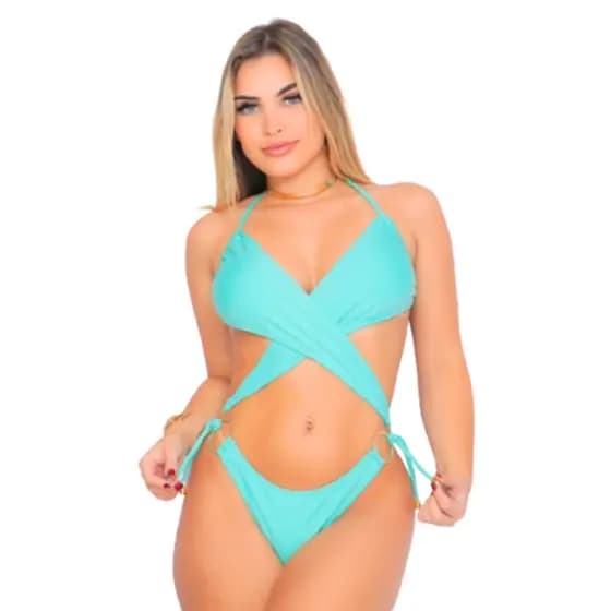 Body Naila Feminino Com Bojo Verde Tendência Moda Verão