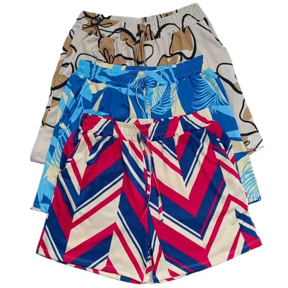 Short Feminino Praia Bermuda Feminina Cintura Alta Verão Shortinho Praia Soltinho