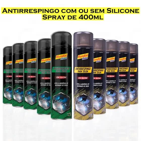 Antirrespingo de Solda Com ou Sem Silicone c/ 400ml 280g MUNDIAL PRIME
