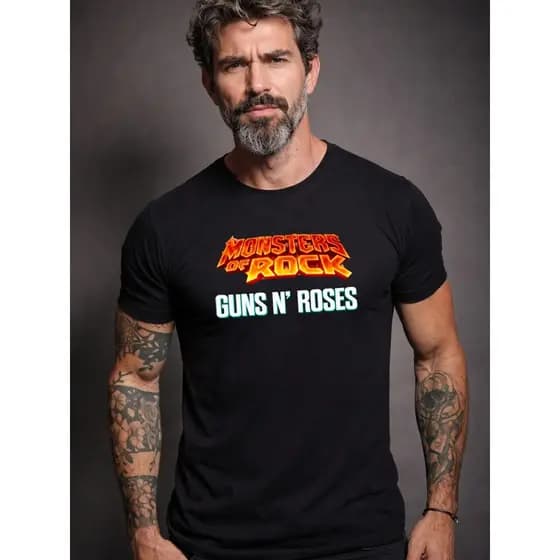 Camiseta Guns N Roses Banda Rock 100% Algodão Monsters Of Rock