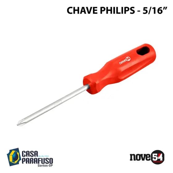 CHAVE PHILIPS - 5/16" x 6" - 8" - AÇO CARBONO - NOVE54