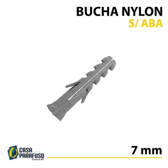 BUCHA NYLON C/ 7 mm - S/ ABA