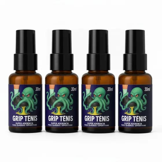 Kit 4 Spray Super Cola Para Tênis Chuteiras Em Salão 30ml Futsal Basquete Vôlei Poulpo Sports
