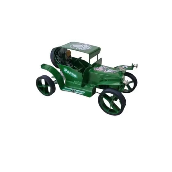 CARRINHO TIME DO CORAÇÃO TODO EM CHAPA METÁLICA FEITO POR UM ARTESÃO MINEIRO TEMA FUTEBOL ESTAMPA ESCUDO PNEU BORRACHA.