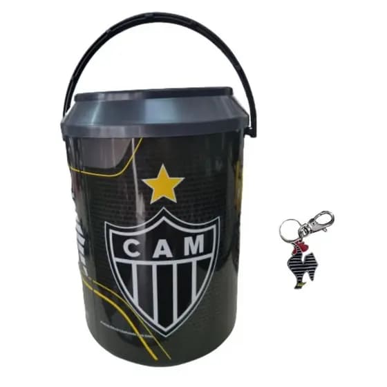 Cooler Térmico Clube Atlético Mineiro Caixa Térmica Galo Futebol + brinde cabem 12 Latas/10 Latões