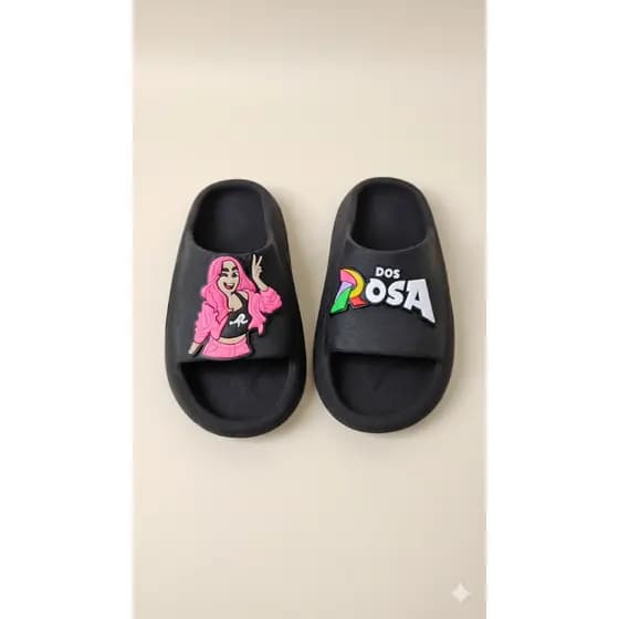 Sandália Infantil Babuche Menino Com Pins Apliques Removíveis Personalizados Heróis Patrulha