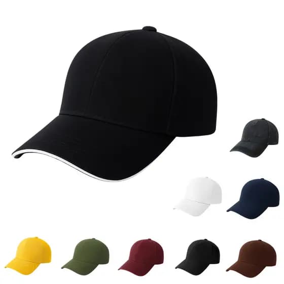 Boné Casual Liso de Algodão com Regulagem | Masculino