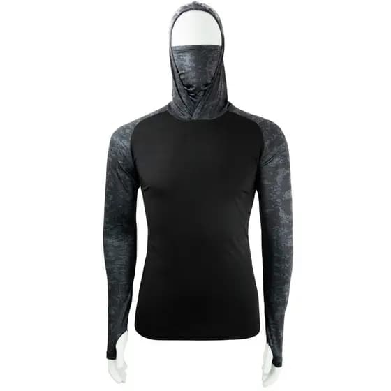 Camisa Uv50 Ninja Camuflada Térmica Proteção Solar Tempestal Militar Preta