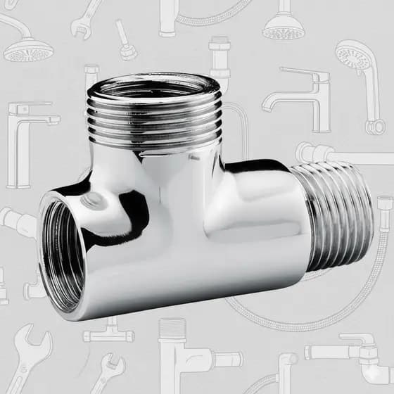 Adaptador para Torneira Com Junção para Máquina Lavar Roupas e Louças 3/4 x 1/2