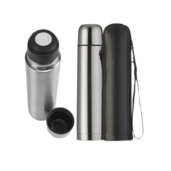 Garrafa Térmica Inquebrável Aço Inox 1 Litro Quente E Frio