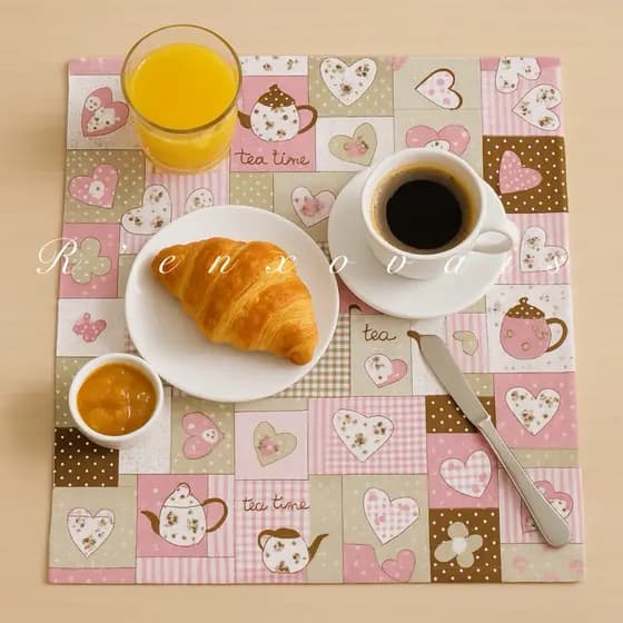 Toalha de chá decoração Cozinha Oxford estampado
