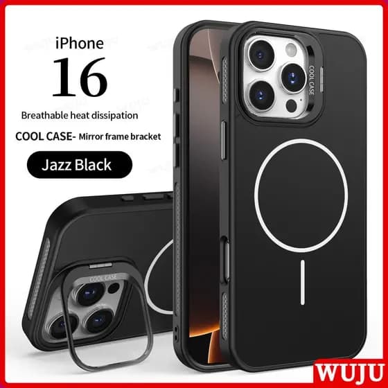 Capa Porta-Lente Magnética De Silicone Orgânico WUJU Compatível Com IPhone 17 16 15 14 13 12 11 Pro Max , Ajuste Fino
