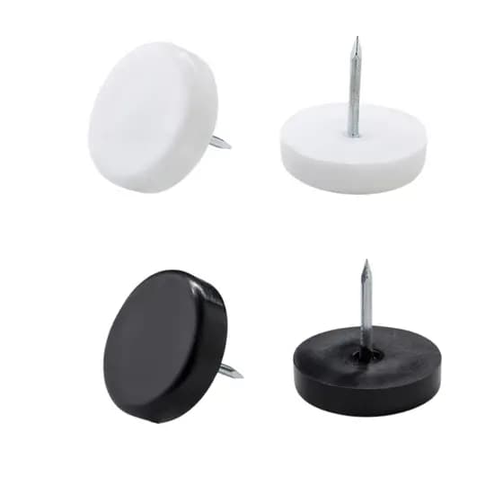 260 Und - Sapata Prego Deslizante Preta ou Branco 20mm Plástica