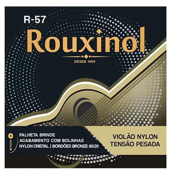 Encordoamento Corda Para Violão Nylon Rouxinol R-57