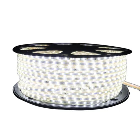 Fita Mangueira Led 4040 5x9mm 100M 220V 60L Branco Frio 6K