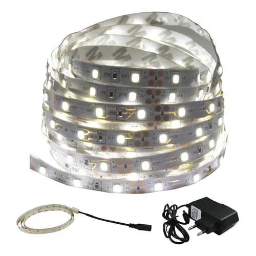 Fita Led Branco Frio 2m (198cm) 2835 12v + Fonte Bivolt