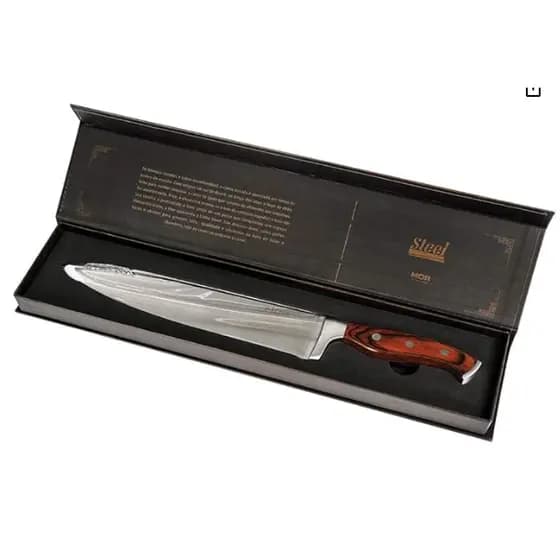 Faca Mor 10" em Aço Inoxidável e Cabo em Madeira Steel Premium