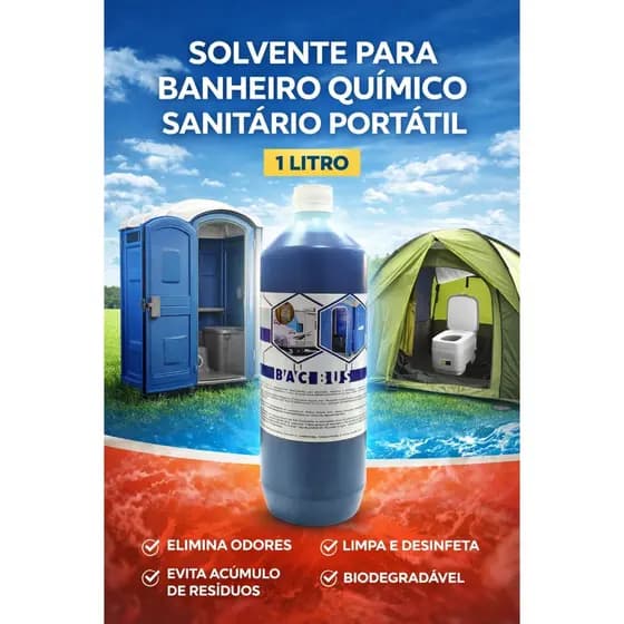 Solvente Para Banheiro Químico Sanitário Portátil 1 Litro Bac Bus