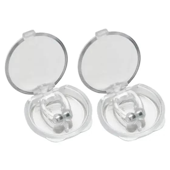 Kit com 2 Aparelho Clipe Nasal Anti Ronco Magnético Apnéia com Estojo