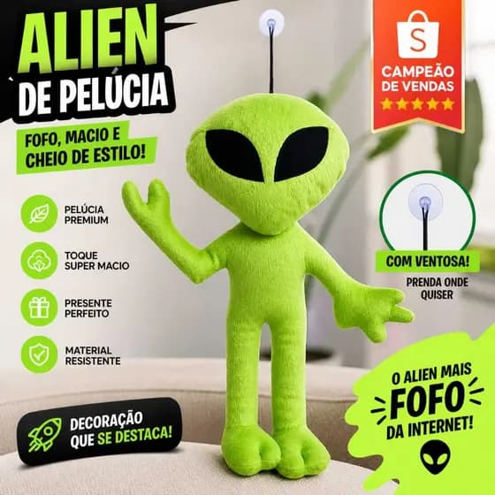 Et Alienígena pelucia Alien Decoração Caminhão Br Extraterrestre Alienígena Carro Parabrisa