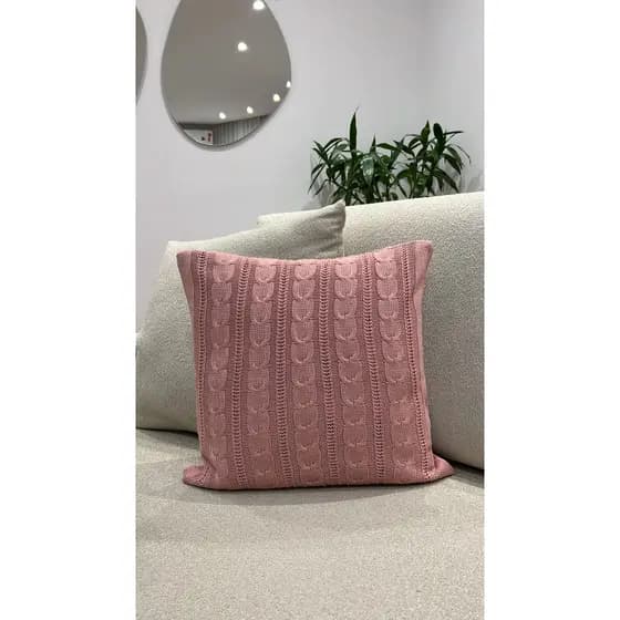Capa De Almofada Tricot 45x45 Decorativa Sofa Trico Madrid