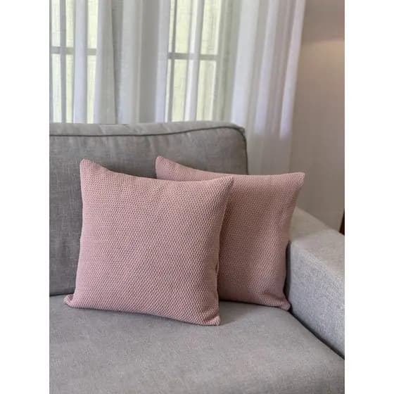 Kit 2 Capas De Almofada Decorativa Luxo Tricot 45x45 Sofa Cama